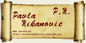 Pavla Mikanović vizit kartica